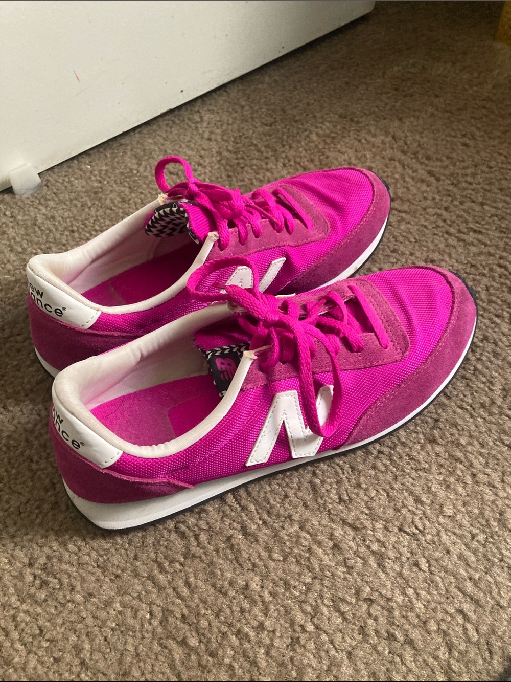 New Balance Pink & White Women's Athletic Sneakers